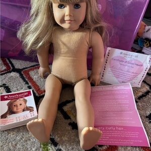 American Girl Blonde Doll in Tan Bodysuit